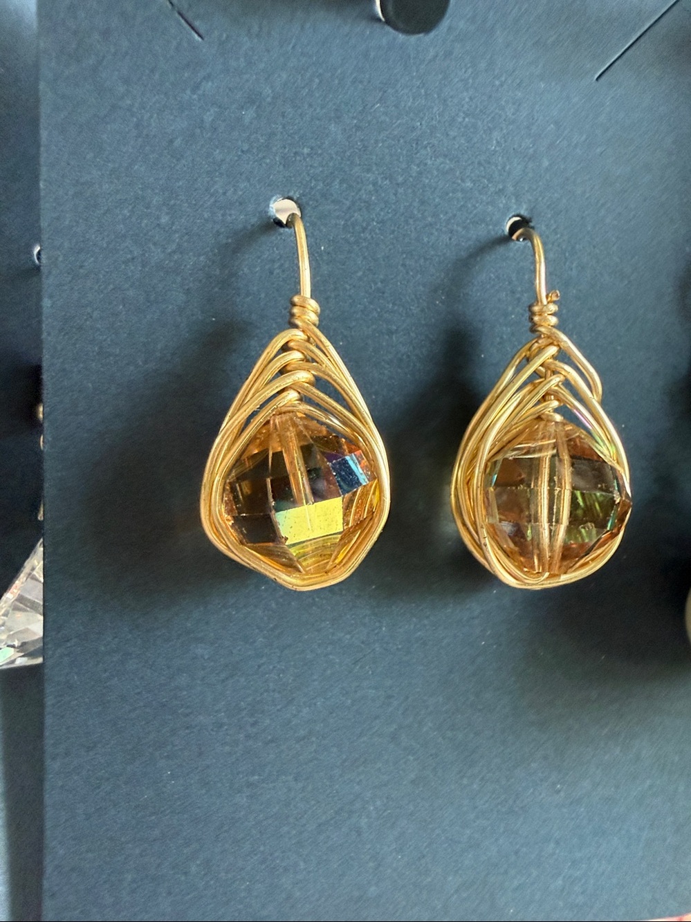 Crystal Handmade wire wrapped Earrings BOGO